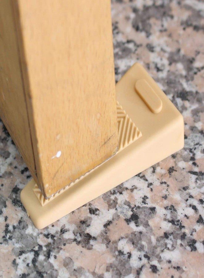 Prostuff.in Door Stopper Finger Protector Door Stopper Wedge Shaped Rubber Home Office Door Stoppers Stackable Beige Color, 2 Pcs - Image 3